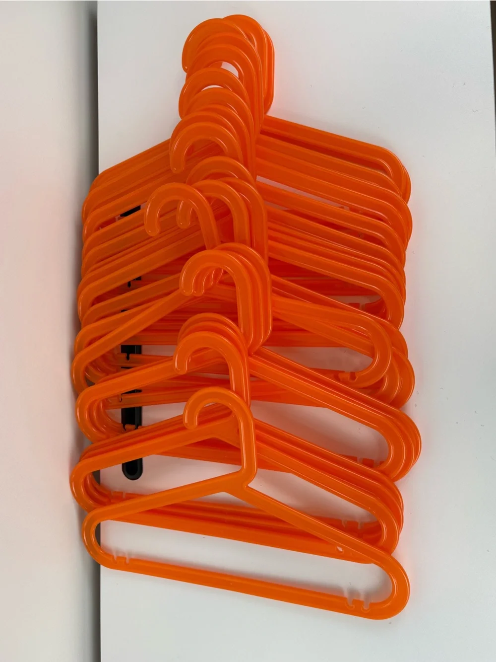 DISCONTINUED IKEA BAGIS Children Clothes Hangers Anna Efverlund Orange Lot of 21
